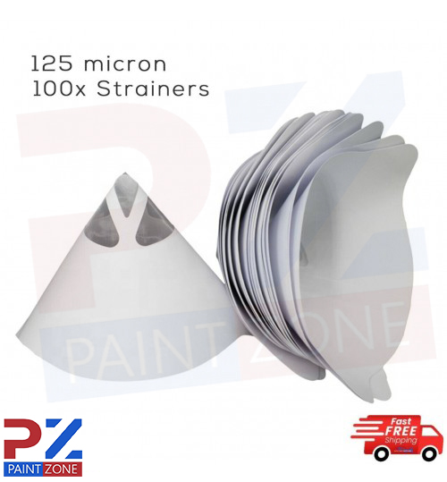 100x Paper Paint Strainer Filter 125 Micron Fine Mesh Paper Filter