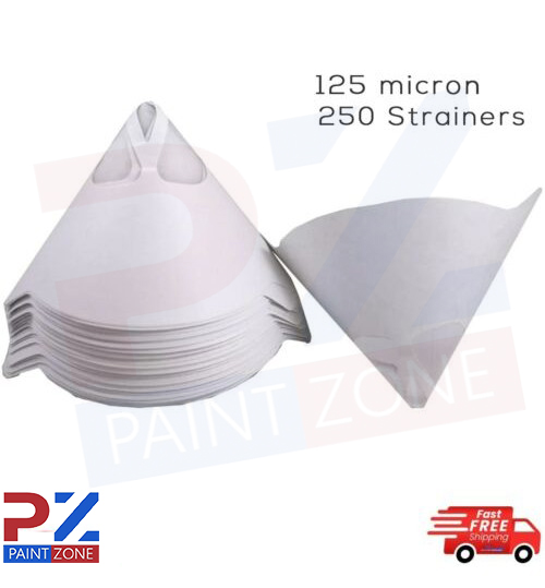 250x Paper Paint Strainer Filter 125 Micron Fine Mesh Paper Filter