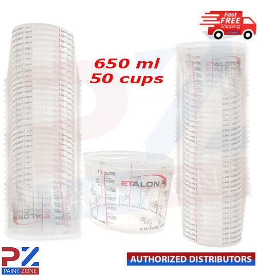 50x Paint Mixing Cups 650ml Pack of 50