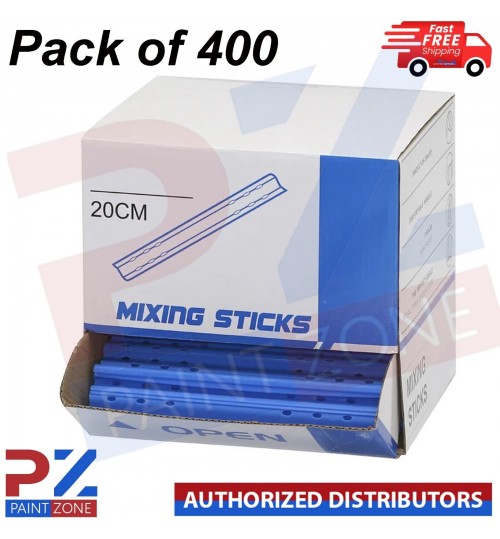 BLUE PLASTIC PAINT MIXING STICKS 20 CM PACKS OF 25, 50, 100, 200, 400,