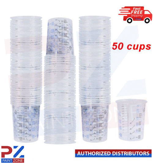 Plastic Polypropylene Paint Mixing Cups 600cc PACK-50