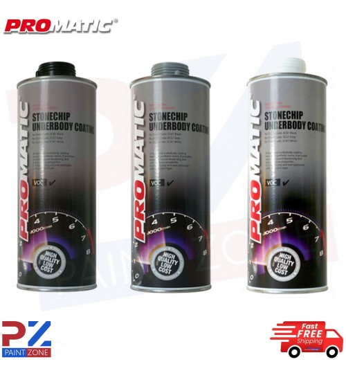 Promatic Professional Stonechip Underbody Spray paint Wood Metal Fast Drying