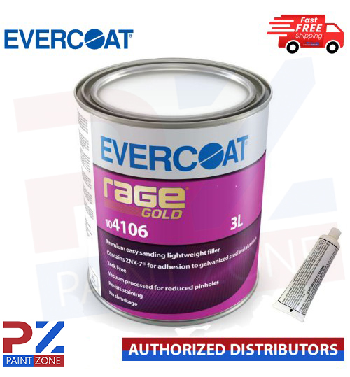 EVERCOAT RAGE GOLD 104106 RAGE GOLD POLYESTER BODY FILLER WITH BPO HARDENER 3LT