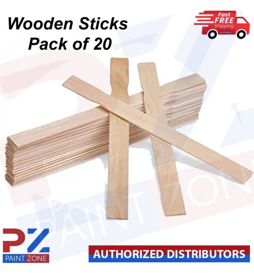 Wooden Paint Stir Sticks 300 x 25mm Plain Paint Paddles for Mixing Paint 20 pack