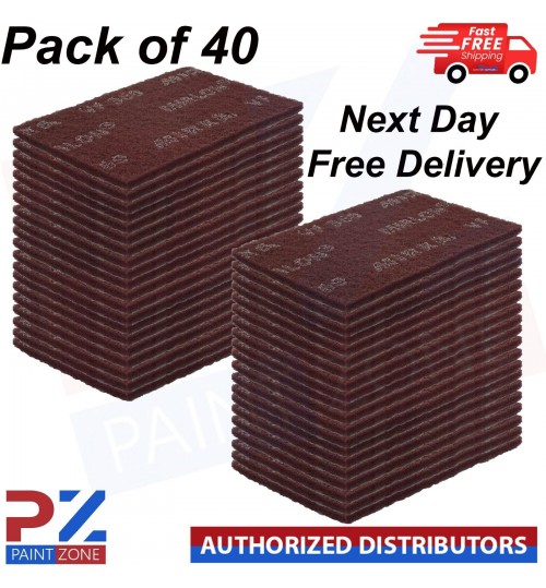 Scotch Red Very Fine 360 Grit 40x Hand Finishing Pads - Next Day Free Delivery