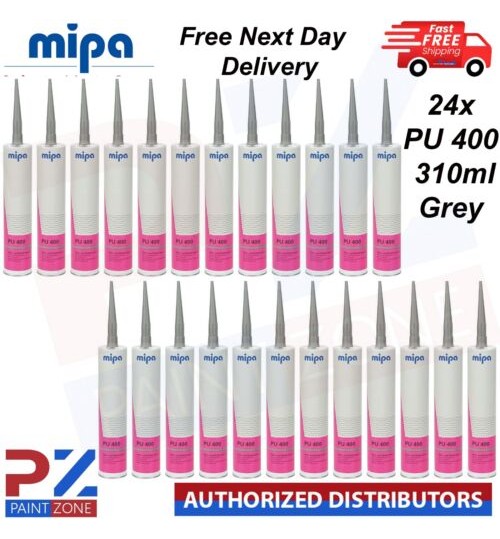 24x MIPA PU 400 Seam Sealer 310ml Grey Cartridge Polyurethane Adhesive Sealant