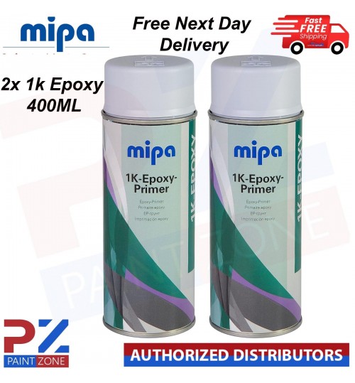 2x MIPA 1K EPOXY PRIMER (400ML) Spray Car Paint Aerosol Fast Drying