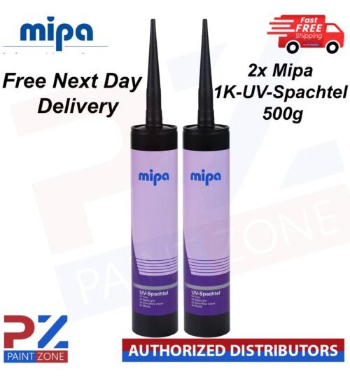 2x MIPA UV PUTTY BODY FILLER FINE FILLER 500GRAM - SMART REPAIR