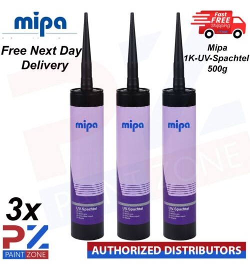 3x MIPA UV PUTTY BODY FILLER FINE FILLER 500GRAM - SMART REPAIR