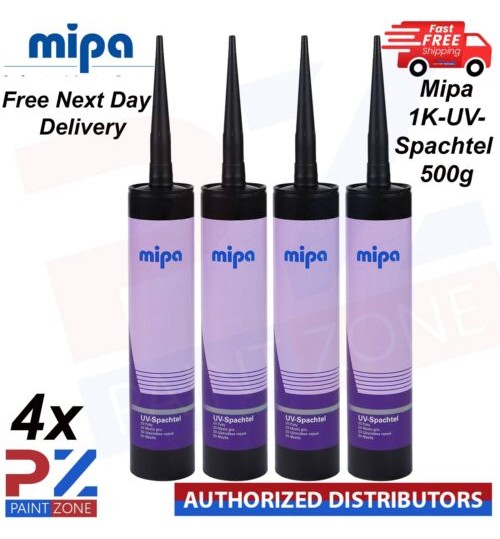 4x MIPA UV PUTTY BODY FILLER FINE FILLER 500GRAM - SMART REPAIR
