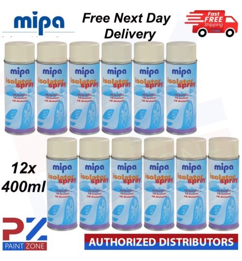 12x MIPA 1K ISOLATOR Primer Spray Fast Drying Car Paint Aerosol 400ml