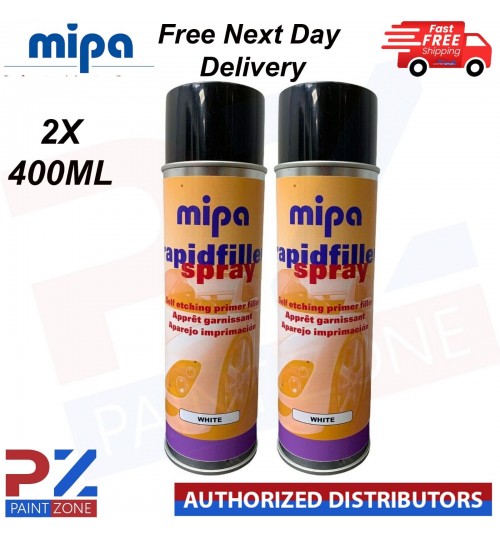 2X MIPA RAPIDFILLER PRIMER HIGH BUILD SELF ETCHING AEROSOL 400ML