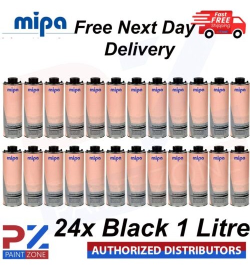 24X MIPA SCHUTZ UNDER SEAL UNDERBODY RUST PROTECTION PROTECTOR BLACK 1 LITRE