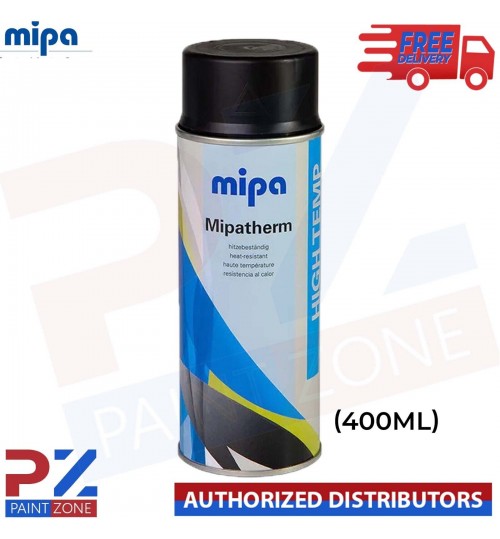 Mipa MIPATHERM BLACK HEAT RESISTANT PAINT 400ml Aerosol Car Spray