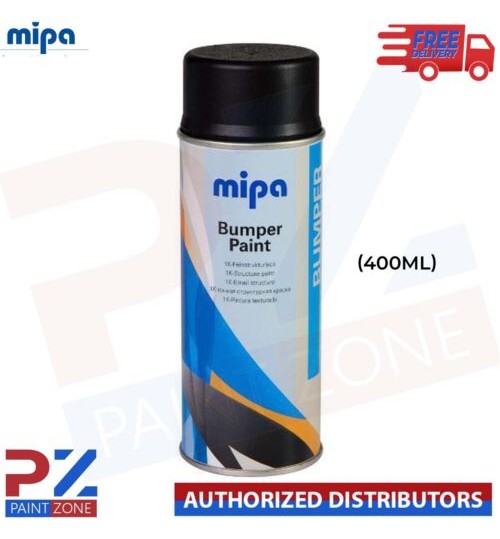 MIPA Paint Bumper Spray SCHWARZ/BLACK Fast Drying Aerosol 400ML