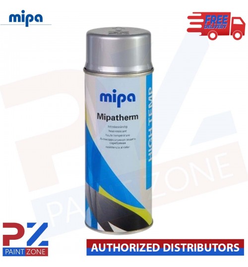 Mipa MIPATHERM SILVER HEAT RESISTANT PAINT 400ml Aerosol Car Spray