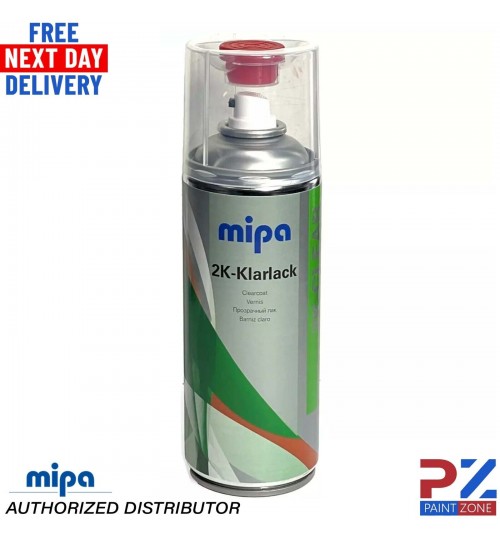 MIPA 2K CLEAR COAT SPRAY with HARDENER 400ml Lacquer Car Paint Aerosol