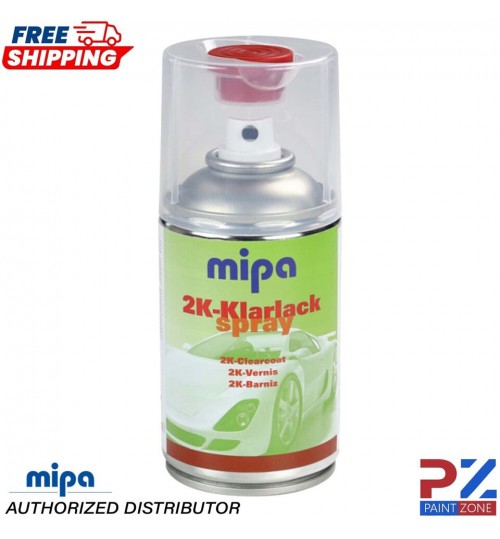 MIPA 2K KLARLACK CLEAR GLOSS LACQUER PETROL FUEL RESISTANT AEROSOL 250ML