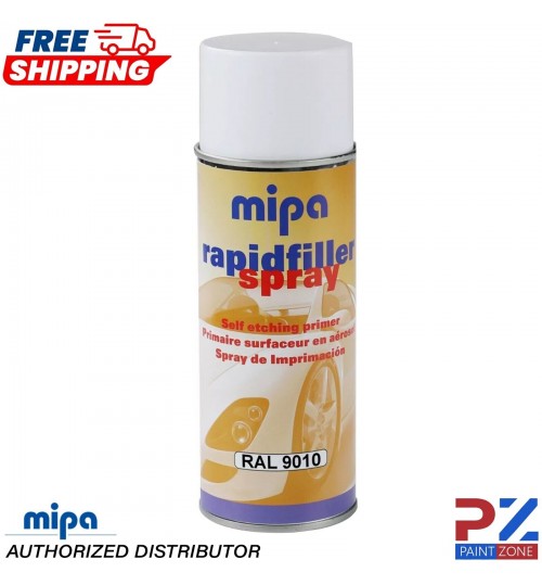 1 X MIPA RAPID PRIMER SPRAY RAL 9010 AEROSOL - 400ML