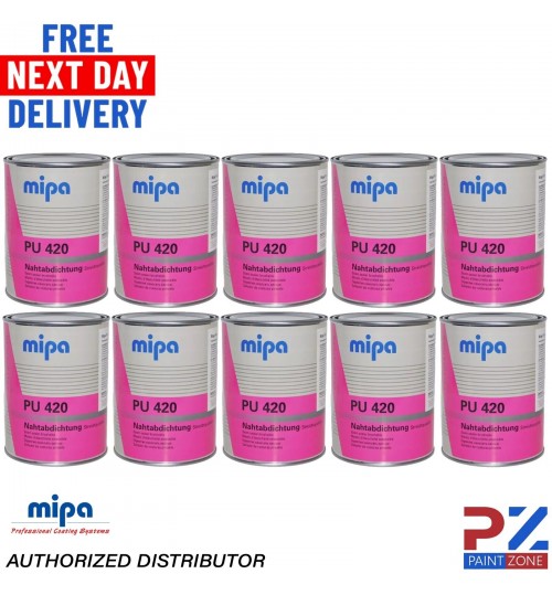 10 x MIPA PU 420 Seam Sealer 1KG Polyurethane Adhesive Sealant Tin Grey
