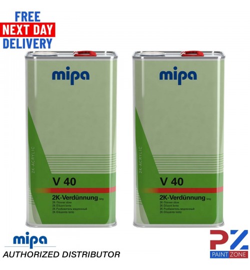 2 x MIPA V40 SLOW 2K THINNER REDUCER 5LTR - 271250000