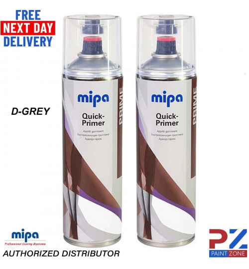 2X MIPA QUICK PRIMER AEROSOL 500ML DARK GREY - SPOT PRIMER