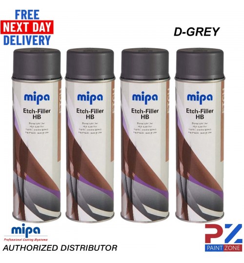 4X Mipa Etch Filler High Build Dark Grey (500ML)