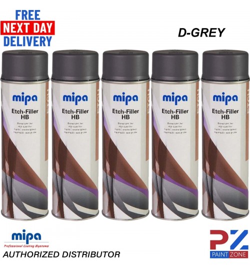 5X Mipa Etch Filler High Build Dark Grey (500ML)