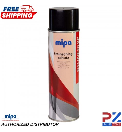 MIPA BLACK STONE CHIP Aerosol 500ml Car Spray All Round Protection
