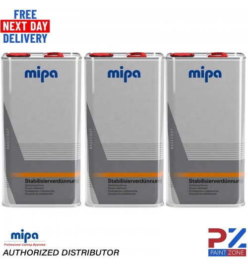 3X MIPA BC STABILISER BASECOAT STABILISING THINNER REDUCER 5LTR