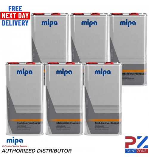 6X MIPA BC STABILISER BASECOAT STABILISING THINNER REDUCER 5LTR