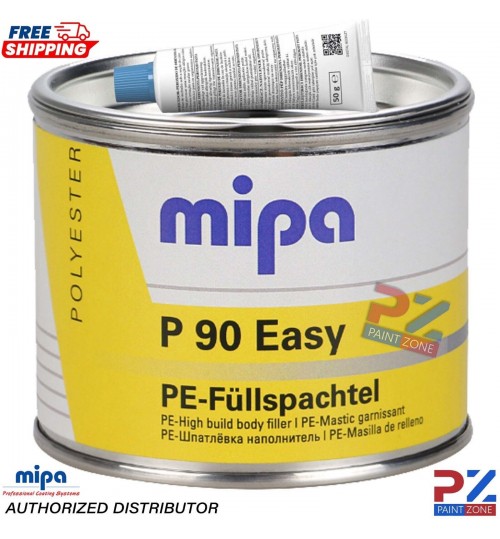 MIPA P90 Easy Body Filler Incl Hardener 250G Polyester High Build Putty