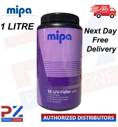 MIPA UV 1K FILLER PRIMER GREY - SMART REPAIR CAR PAINT 1L NEXT DAY FREE DELIVERY