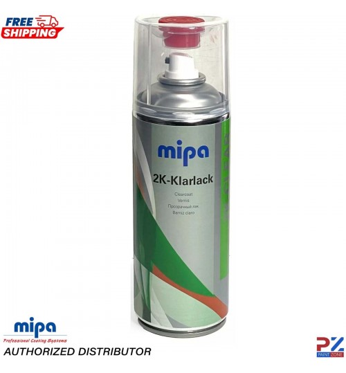 MIPA 2K Clear Coat Aerosol Spray with Hardener | 400ml Car Lacquer