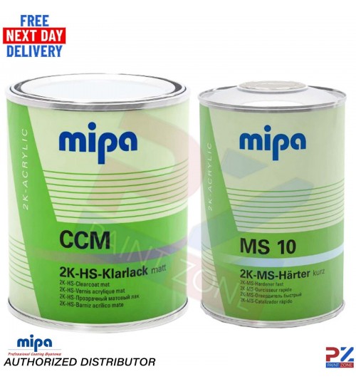 MIPA CCM HS 2L Matt Clearcoat Kit + MS10 Hardener - Professional Quality