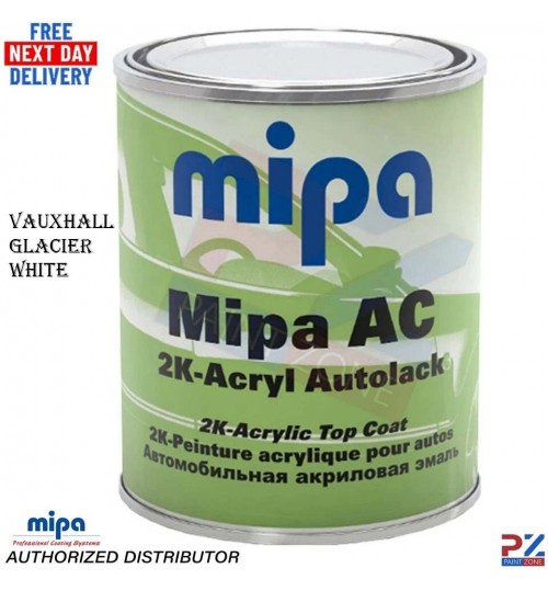 Mipa Vauxhall Glacier White 1L – 2K Acrylic Automotive Paint (AC Lack)