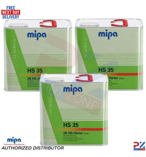 3x MIPA HS35 Hardener 2.5L – Slow 2K Acrylic for CC12, CC9, OC, CX4