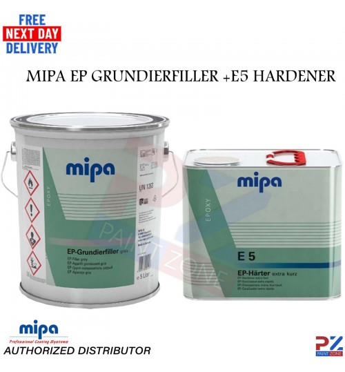 Mipa 2K Epoxy Primer Kit 7.5L – EP-Grundierfiller + Extra Fast Hardener E5