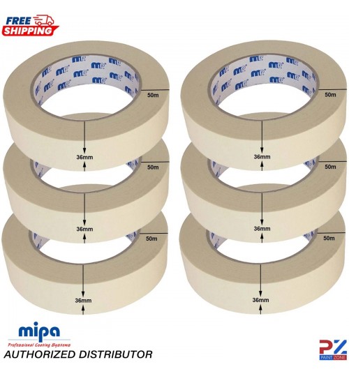 Mipa MP610 Professional Masking Tape – 36mm – 50m – 2/3/6 Pack Available