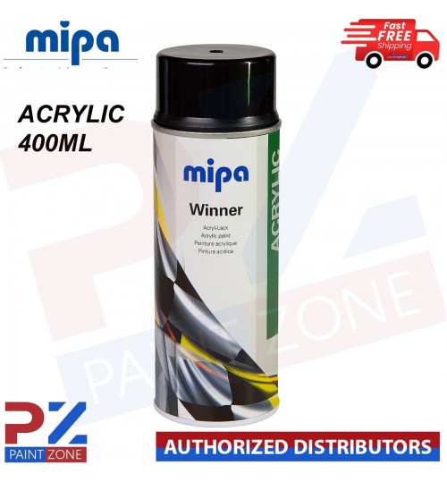 Mipa Winner Acrylic Spray Acrylic Paint Black Glossy 400ml Aerosol