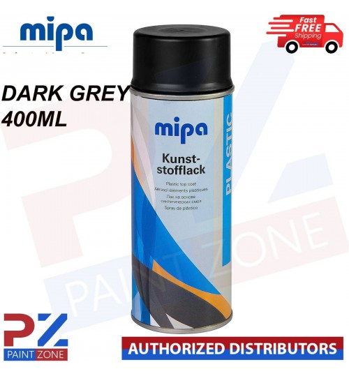 MIPA KUNST- STOFFLACK PLASTIC PAINT SPRAY DARK GREY AEROSOL - 400ML