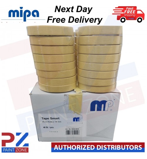 MIPA MASKING SMART TAPE 18MM 45 METER ROLLS ART NO. 593240518 -ROLLS 5,8,16,20