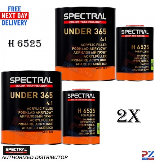 2X Novol 3.5L Spectral 365 P1 White Primer + H6525 Hardener 4:1 Ratio