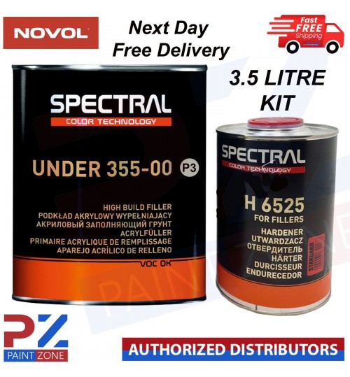 NOVOL SPECTRAL UNDER 355-00 HIGH BUILD FILLER PRIMER + H6525 KIT 3.5L - P3 GREY