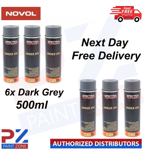 6 X NOVOL SPECTRAL UNDER 395 EPOXY PRIMER AEROSOL 500ML - DARK GREY