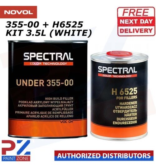 SPECTRAL UNDER 355-00 HIGH BUILD FILLER PRIMER + H6525 KIT 3.5L Kit - P1 WHITE