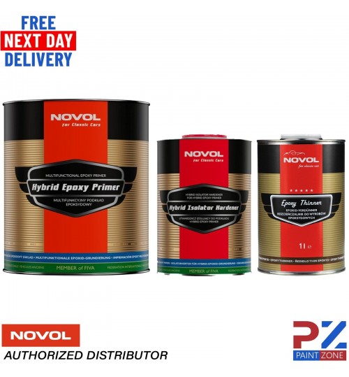 NOVOL FOR CLASSIC CAR HYBRID EPOXY PRIMER WITH ISOLATOR HARDENER & THINNER