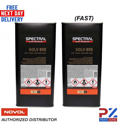 2 x Novol SPECTRAL SOLV 855 FAST 5L Acrylic Thinner
