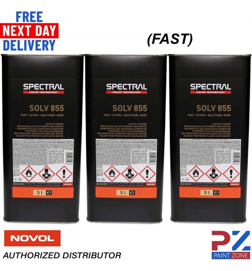 3 x Novol SPECTRAL SOLV 855 FAST 5L Acrylic Thinner