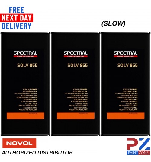 3 x Novol SPECTRAL SOLV 855 SLOW 5L Acrylic Thinner